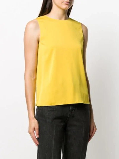 Shop Theory Plain Tank Top In K3j Mustard