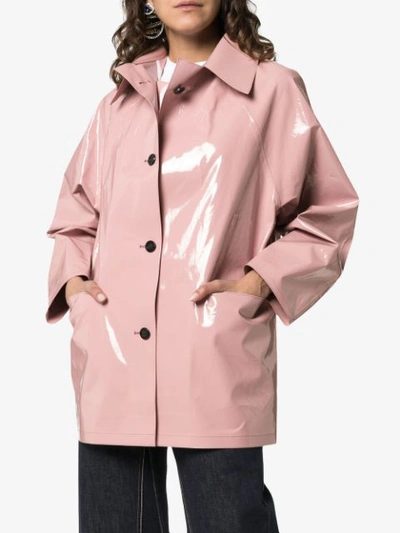 Shop Kassl Lacquer Short Coat In Pink