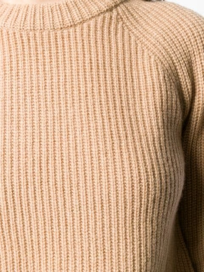Shop Vince Crew-neck Knit Sweater In Neutrals