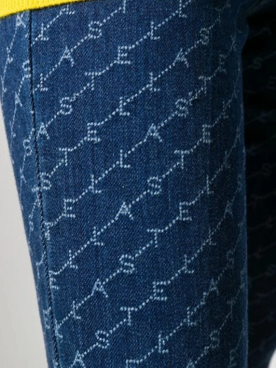 Shop Stella Mccartney High-rise Skinny Monogram Denim Jeans In Blue