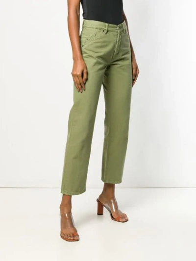 Shop Jacquemus Cropped Straight In Green