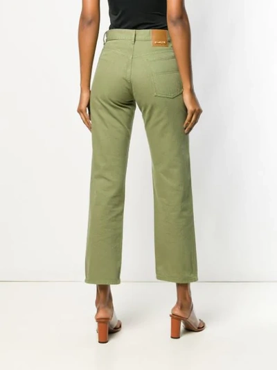 Shop Jacquemus Cropped Straight In Green