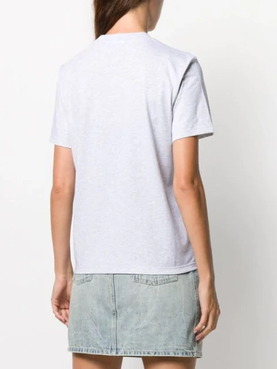 Shop Msgm Logo Printed T-shirt In Grey