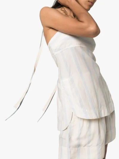 Shop 3x1 Madox Stripe Cami Top In White