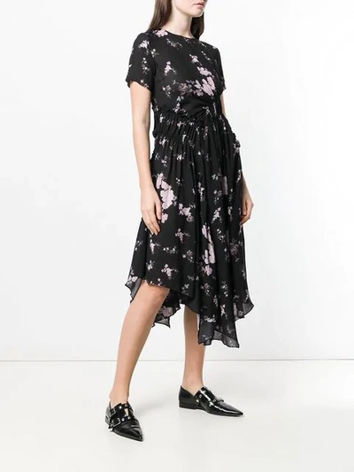 Shop Preen Line Wild Flower Print Dress In Black