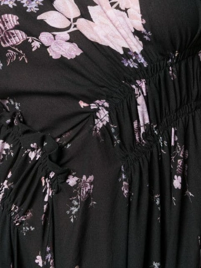 Shop Preen Line Wild Flower Print Dress In Black