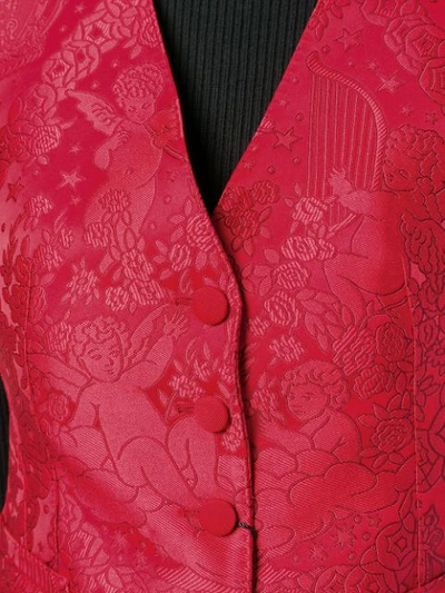 Shop Dolce & Gabbana Brocade Waistcoat - Red