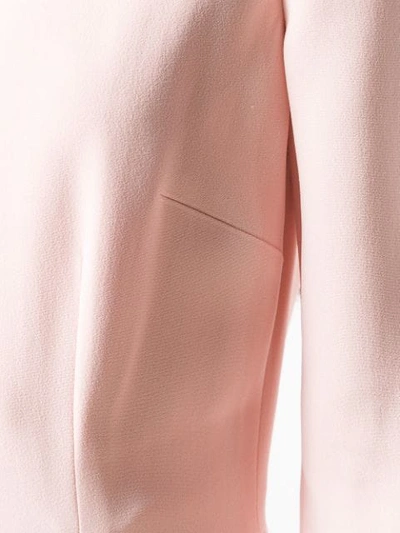 Shop Dolce & Gabbana Fitted Midi Dress In F2528 Rosa Polvere Chiaro