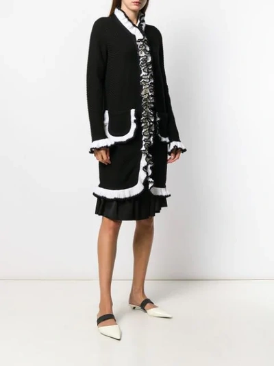 Shop Boutique Moschino Ruffled Jacket In Black