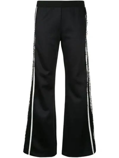 Shop Giambattista Valli Side Stripe Flared Trousers In Black