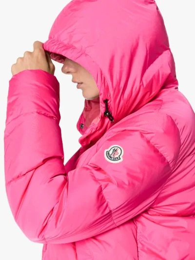 Shop Moncler Lena Quilted Puffer Jacket In Pink