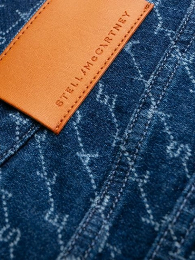 Shop Stella Mccartney Logo Flared Jeans In Blue