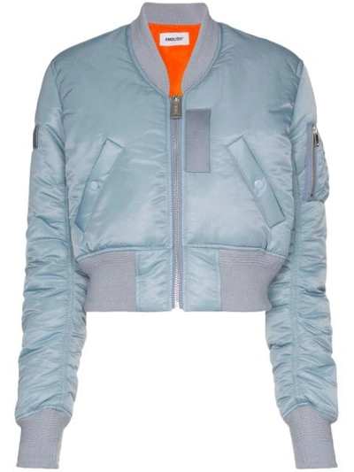 Shop Ambush Ma1 Cropped Bomber Jacket In Blue