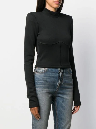 Shop Ben Taverniti Unravel Project Fitted Sweatshirt In Black