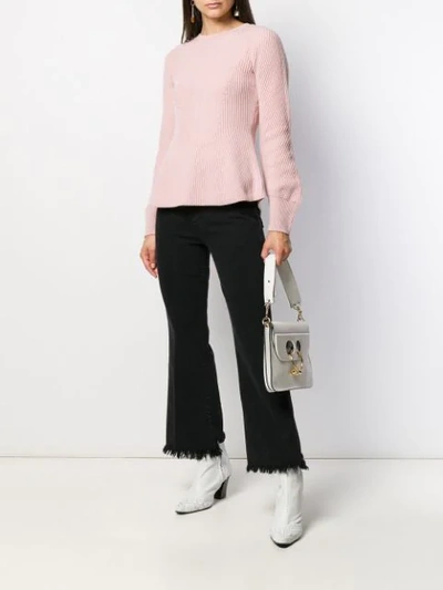 ALBERTA FERRETTI PUFF SLEEVE SWEATER - 粉色