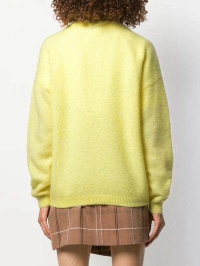 Shop Acne Studios Fluffy Sweater In Abu-light Yellow