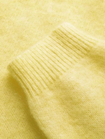 Shop Acne Studios Fluffy Sweater In Abu-light Yellow
