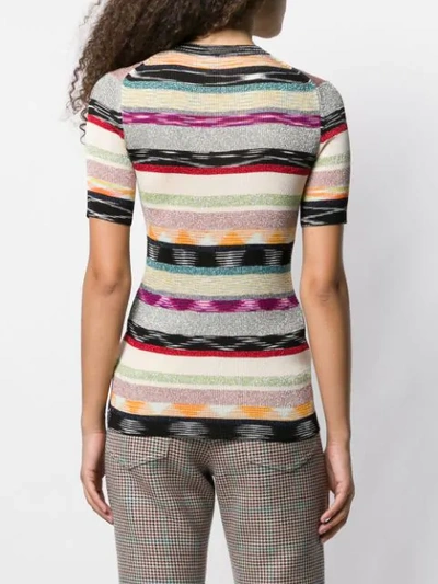 Shop Missoni Stripe Print T-shirt In Sm0kj