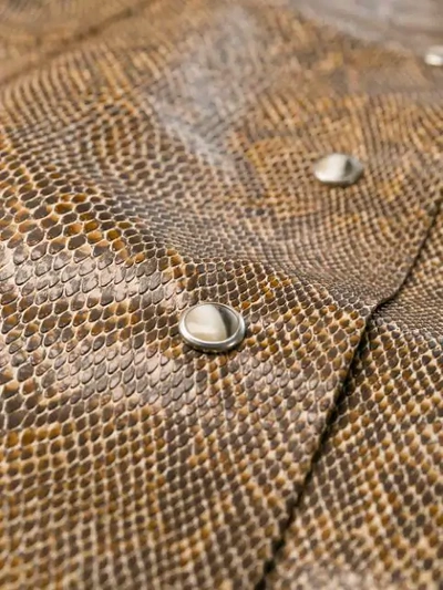 Shop Nanushka Snakeskin-effect A-line Skirt In Brown