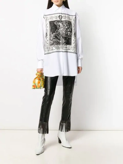 Shop Lanvin Saint Georges And The Dragon Print Shirt In White