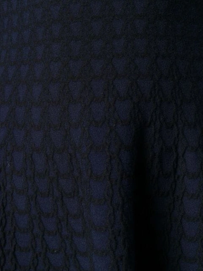 Shop Antonino Valenti Flared Knit Dress In Blue