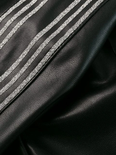 Shop Ermanno Scervino Stripe Panel Leggings In Black