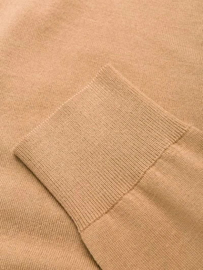 Shop Theory Plain Fitted Jumper In Neutrals