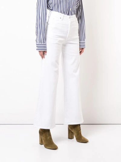 Shop Eve Denim High Waisted Flared Jeans - White