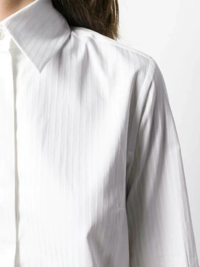 Shop Victoria Victoria Beckham Striped Shirt Dress In White
