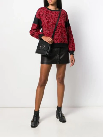 Shop Philosophy Di Lorenzo Serafini Leopard Print Sweater In Red