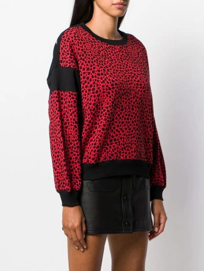 Shop Philosophy Di Lorenzo Serafini Leopard Print Sweater In Red