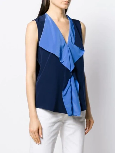 Shop Diane Von Furstenberg Isabel Ruffled Blouse In Blue