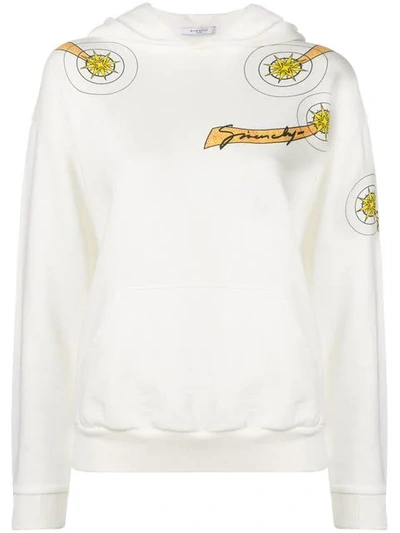 Shop Givenchy Shooting Star Print Hoodie In White