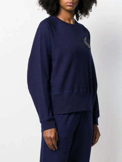 Shop Vivienne Westwood Anglomania Embroidered Logo Sweatshirt In Blue