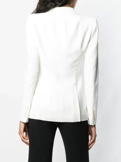 Shop Alexander Mcqueen Boxy-fit Blazer In White