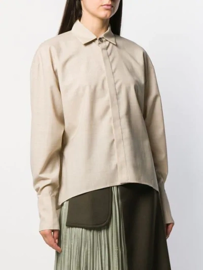 Shop A.w.a.k.e. Boxy Fit Shirt In Neutrals