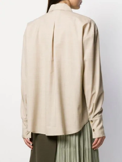 Shop A.w.a.k.e. Boxy Fit Shirt In Neutrals