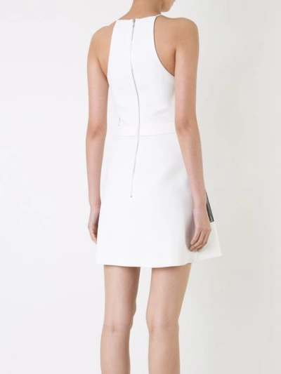 Shop David Koma Side Tulle Ruffle Dress - White