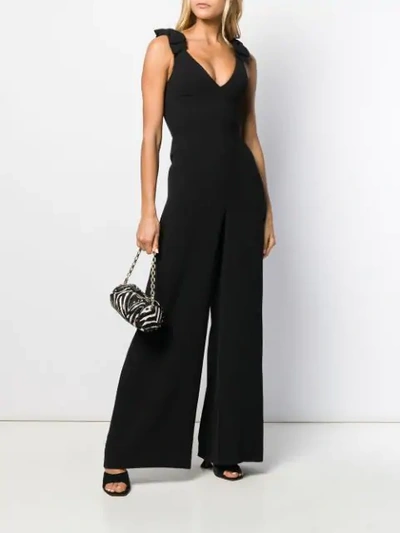 Shop Zimmermann Bow Detail Jumpsuit In Black