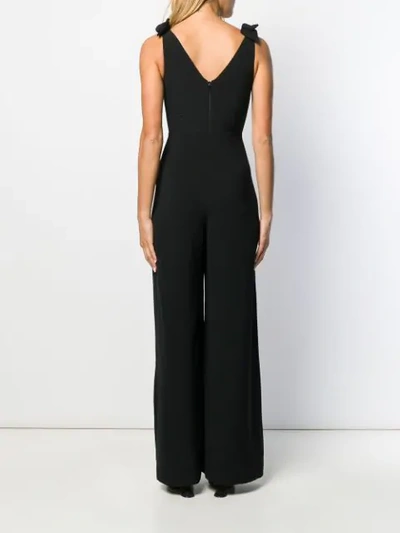 Shop Zimmermann Bow Detail Jumpsuit In Black