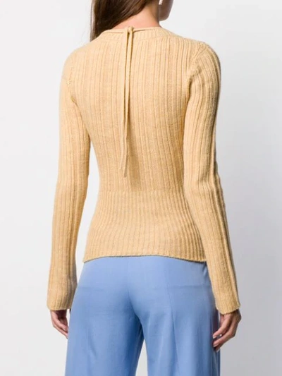 Shop Jacquemus Layered Cable-knit Jumper In Neutrals