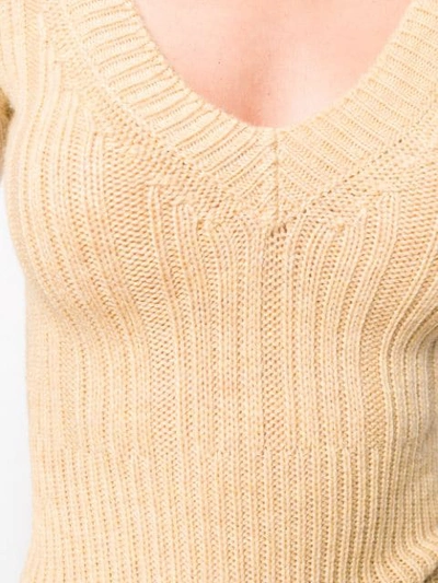Shop Jacquemus Layered Cable-knit Jumper In Neutrals