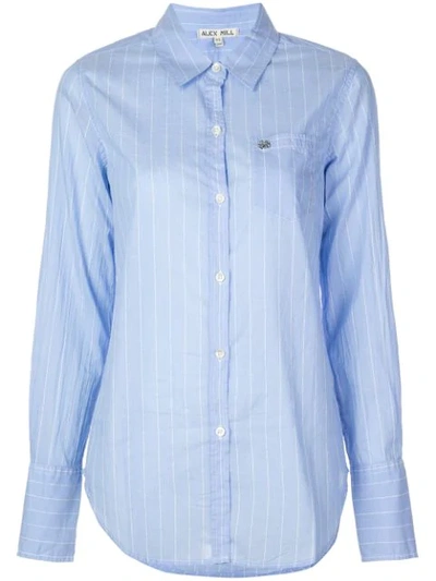 Shop Alex Mill Slim Striped Shirt In Blue