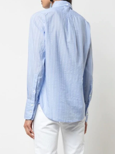 Shop Alex Mill Slim Striped Shirt In Blue