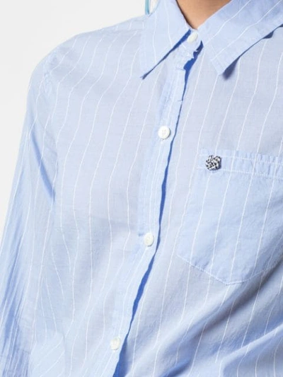 Shop Alex Mill Slim Striped Shirt In Blue