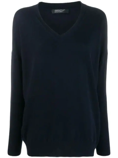 Shop Aragona V-neck Sweater In Blue