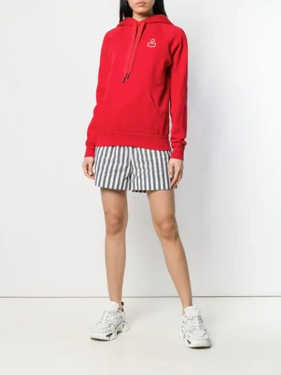 Shop Isabel Marant Étoile Classic Brand Hoodie In Red