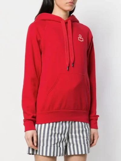 Shop Isabel Marant Étoile Classic Brand Hoodie In Red