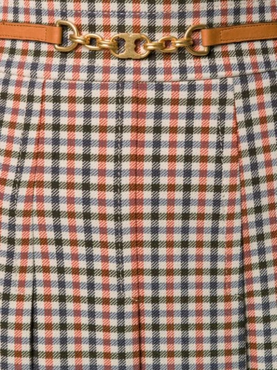 Shop Tory Burch Chain Detail Skirt In Neutrals
