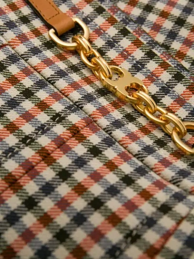 Shop Tory Burch Chain Detail Skirt In Neutrals